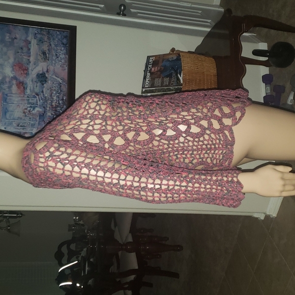 Tempo Paris s crocheted long sleeve top - Picture 2 of 4